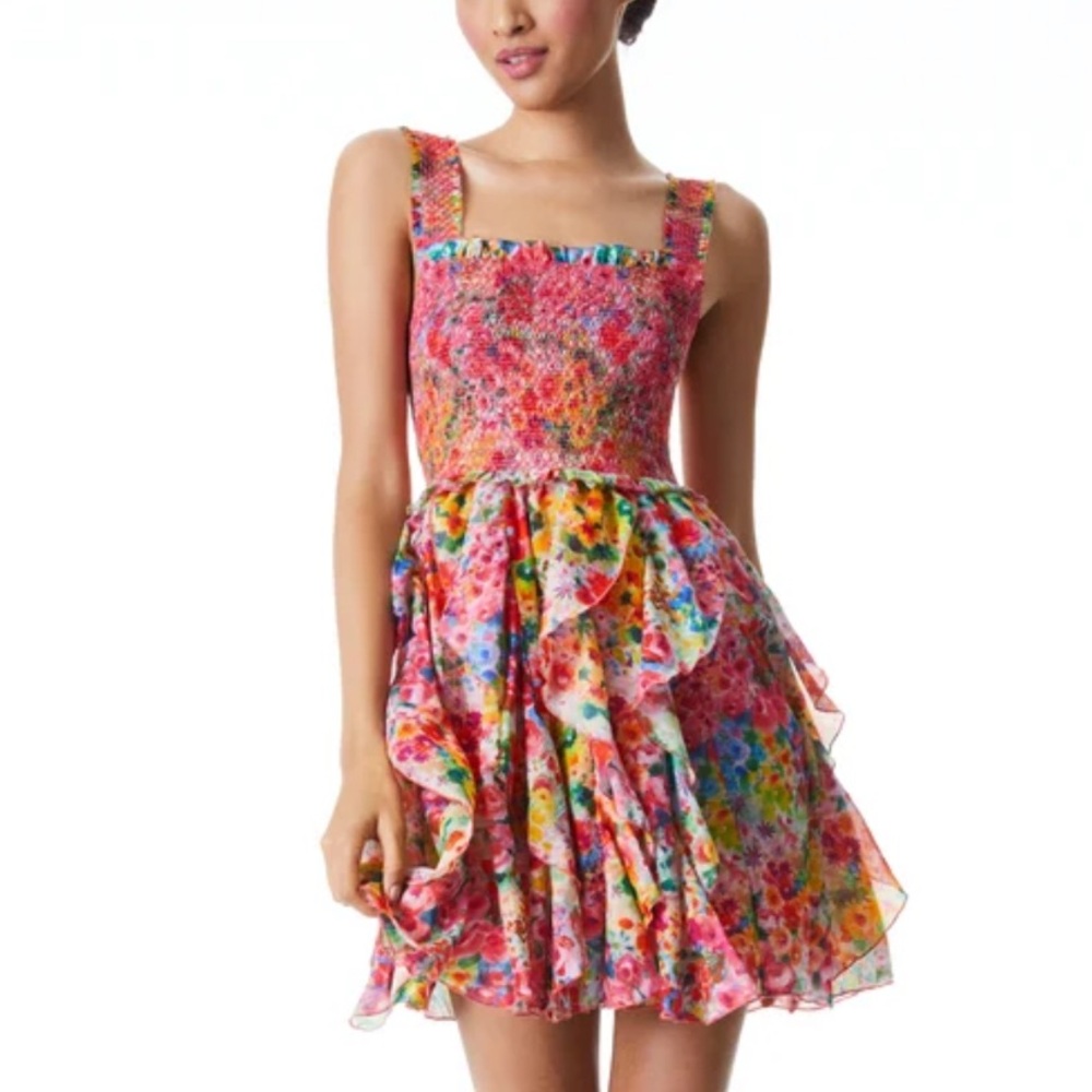 Floral Multicolor Mini Dress